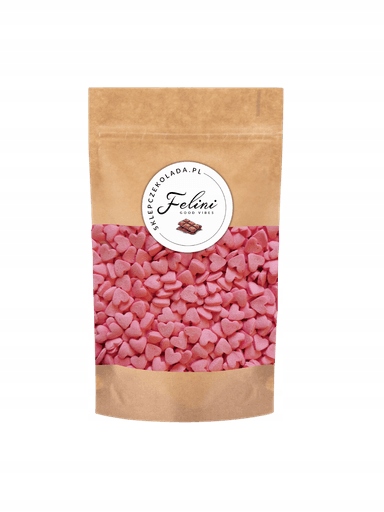 Levně Felini Cukrový posyp srdíčka růžová 50 g