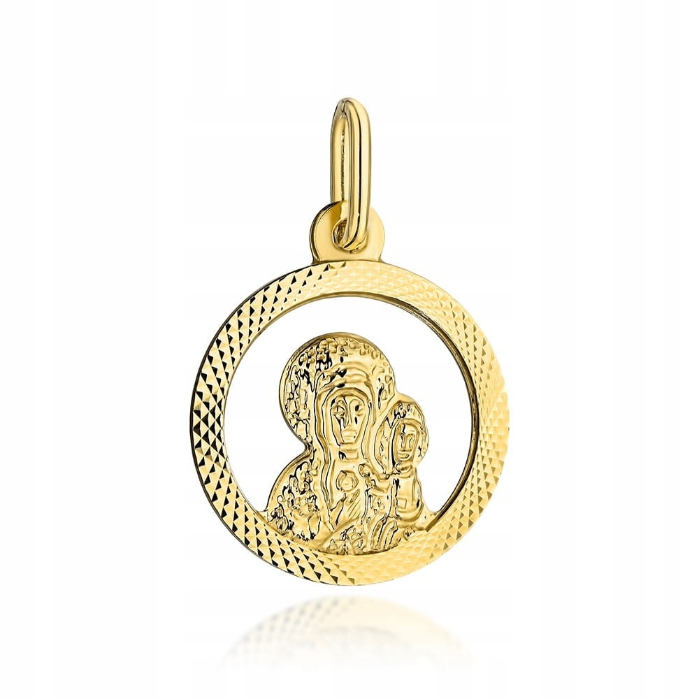 Zlatý Medailonek 585 S Dítětem V Diamantovém Kruhu Náboženská Památka