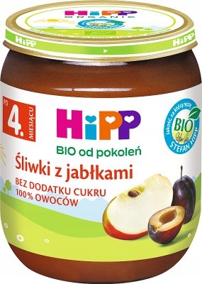 Hipp Śliwki z jabłkami BIO, 125g