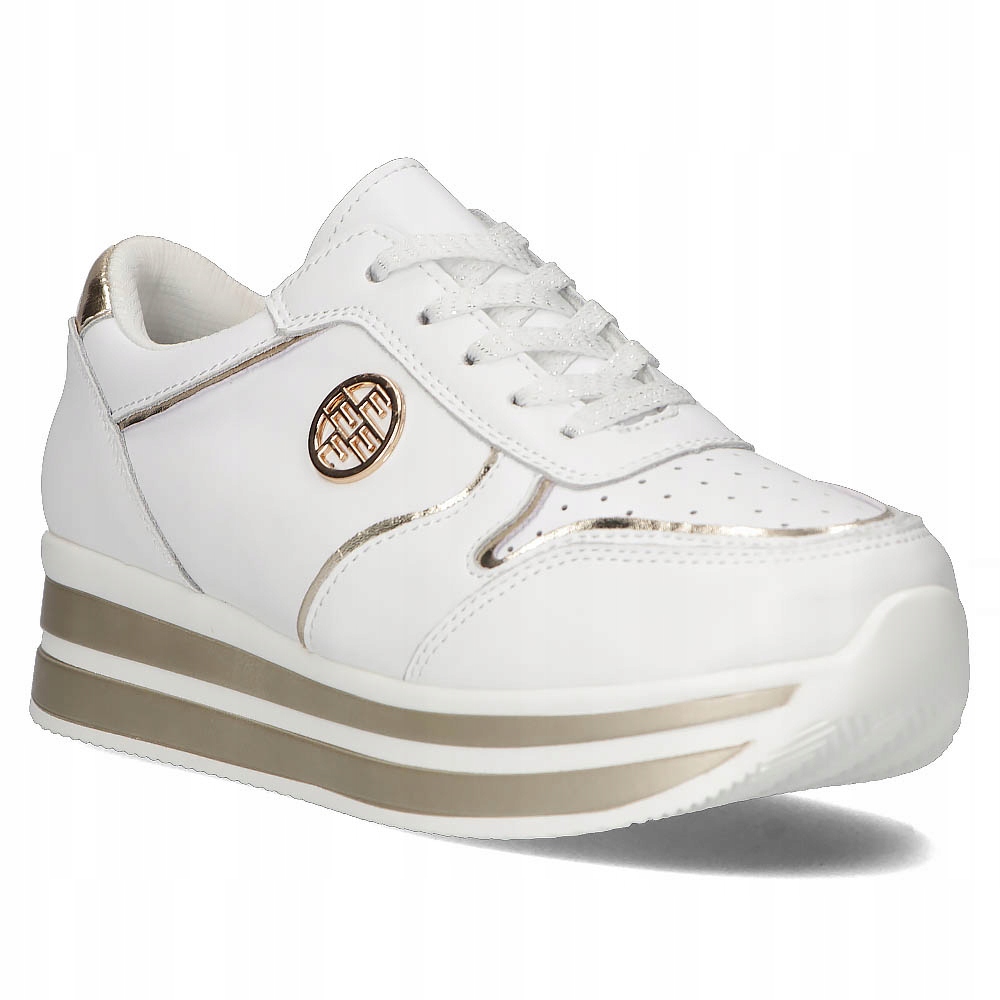 

Skórzane Sneakersy Filippo DP3682/22 Wh r.37