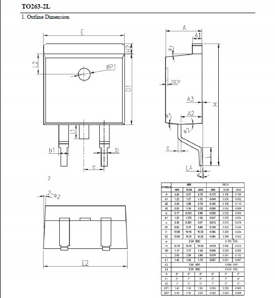 Tranzystor MOSFET N MXP4004BF TO263 MaxPower Kod producenta Tranzystor MXP4004BF