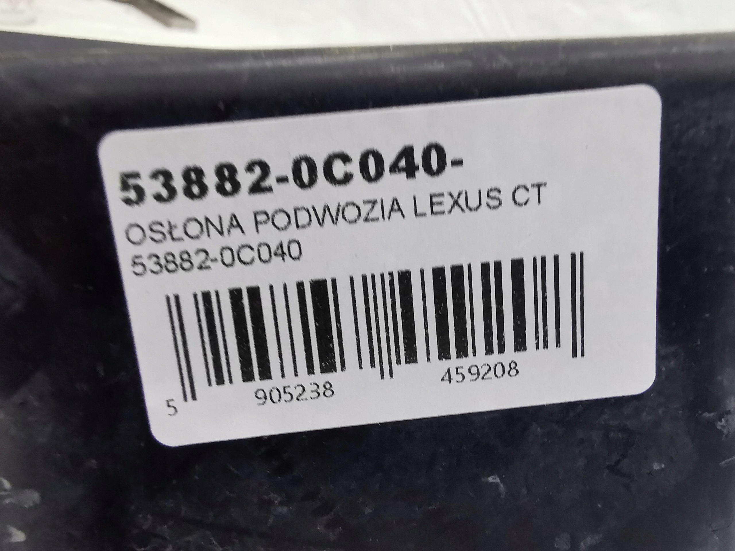 cover chassis LEXUS CT 53882-0C040