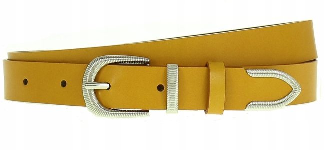 

Szeroki Skórzany Pasek Damski 2,4 cm karmelowy