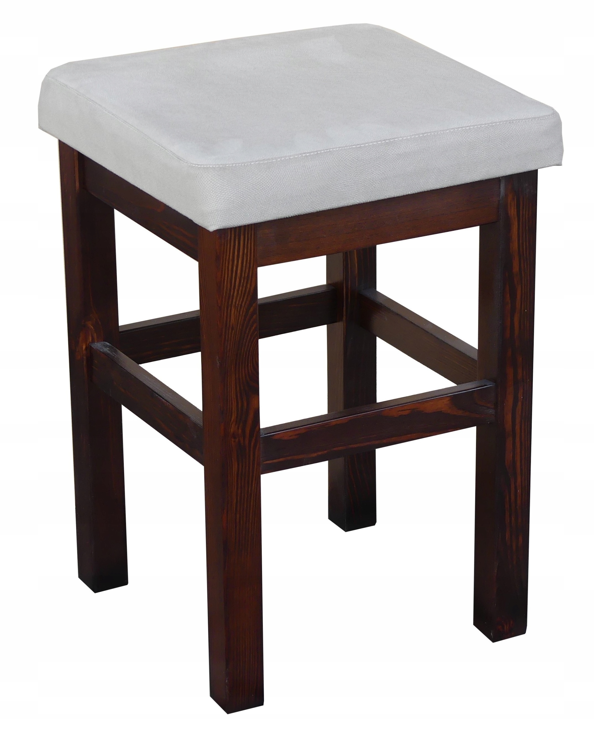 TABORET TAPICEROWANY STOŁEK DREWNIANY Z TAPICERKĄ DO WYBORU BRĄZ