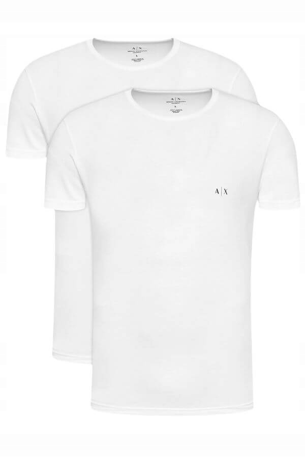 Pánské tričko Armani Exchange 956005 CC282 04710 bílé 2 pack S tričko