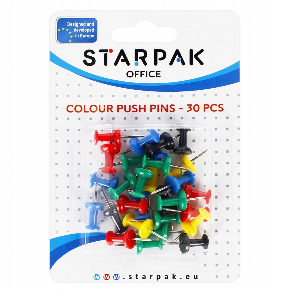 

Pinezki Tablicowe 30 sztuk Kołki kolorowe Starpak
