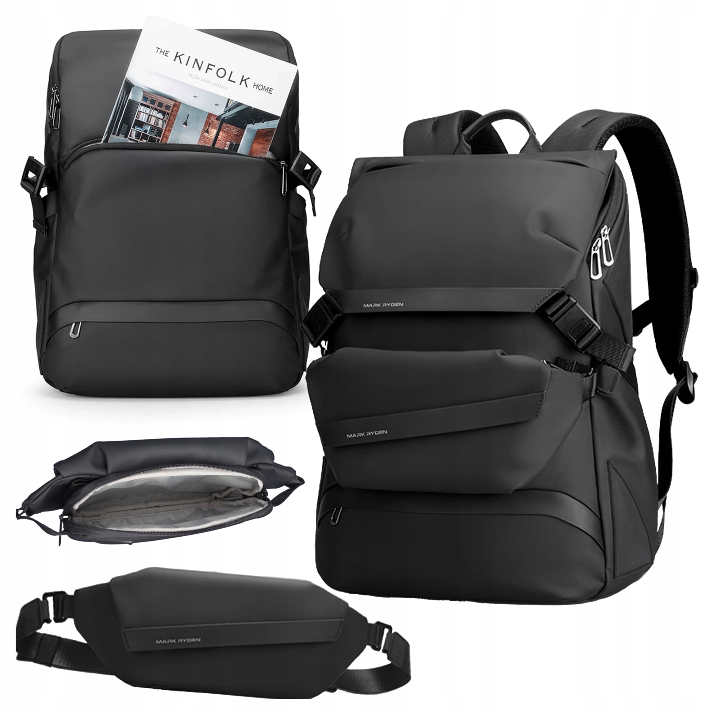 Batoh Mark Ryden 2v1 na Notebook 15.6" městský voděodolný ledvinka sáček