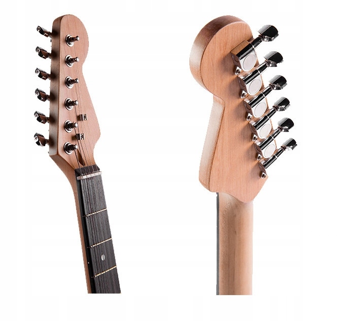 GITARA ELEKTRYCZNA TYPU STRATOCASTER FRONTIER E-10 + WZMACNIACZ CZERWONA Wersja Praworęczna