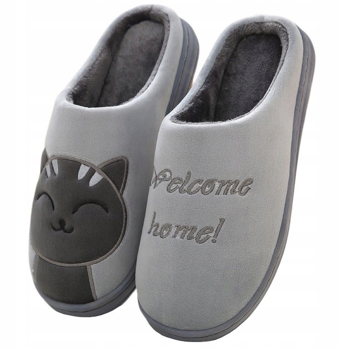

Papcie Kapcie Męskie Welcome Home Szare 40/41