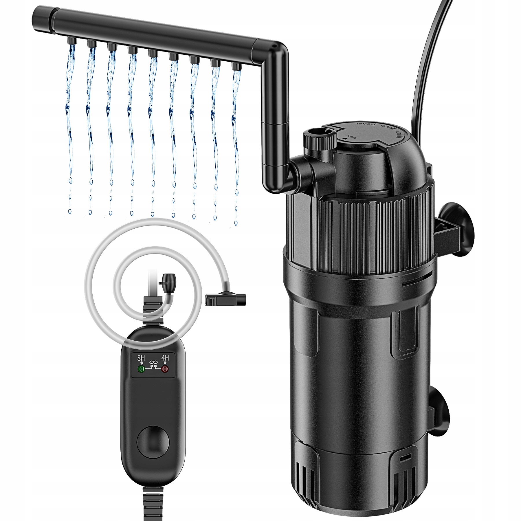 Levně 5 W 1 Vnitřní Filtr S Uv Lampou 500L/H Pro Akvárium Max 120L