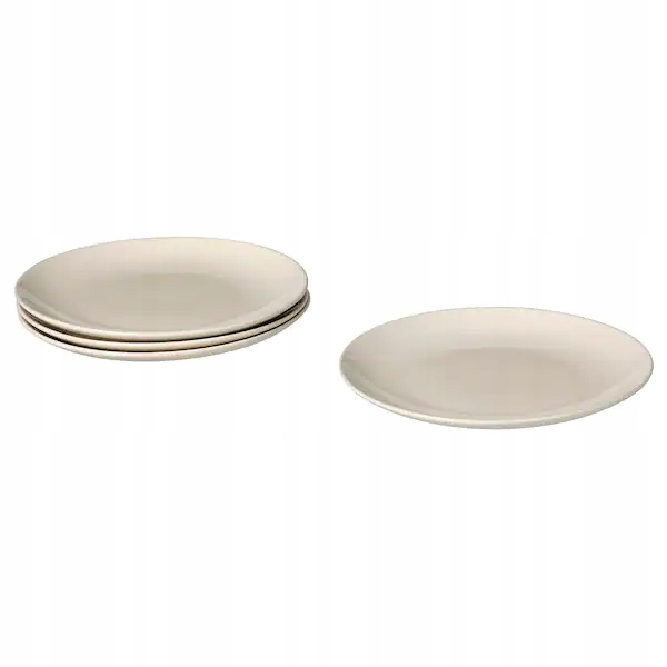 

Ikea Fargklar Talerz z połyskiem beżowy 26 cm 4szt