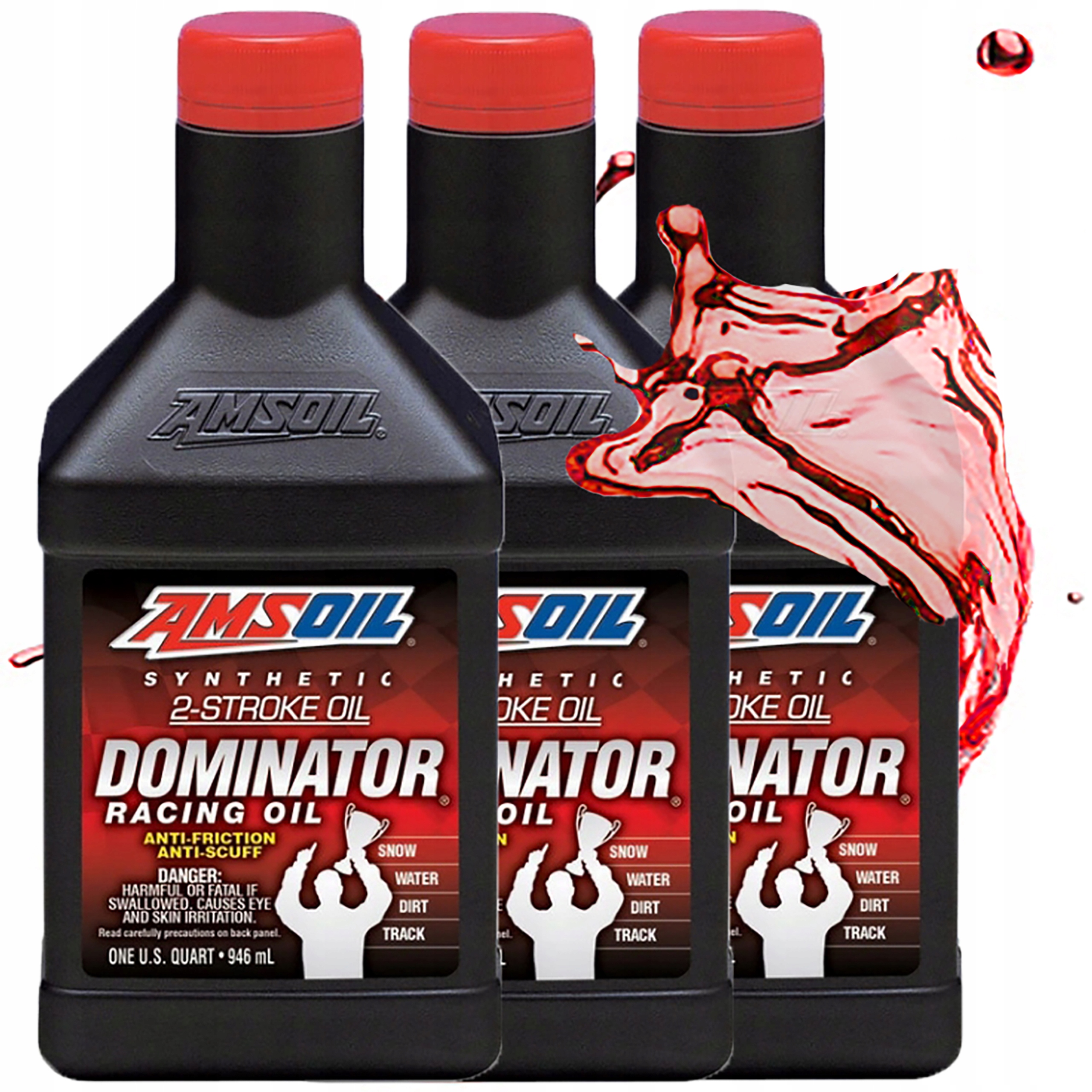 Syntetický Olej Amsoil Dominator Synthetic 2T Racing Oil Chráni Tdr x3