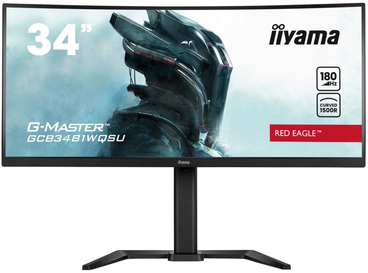 Iiyama Monitor 34 cale GCB3481WQSU-B1 Va Uwqhd 180HZ 0.3ms 500cd