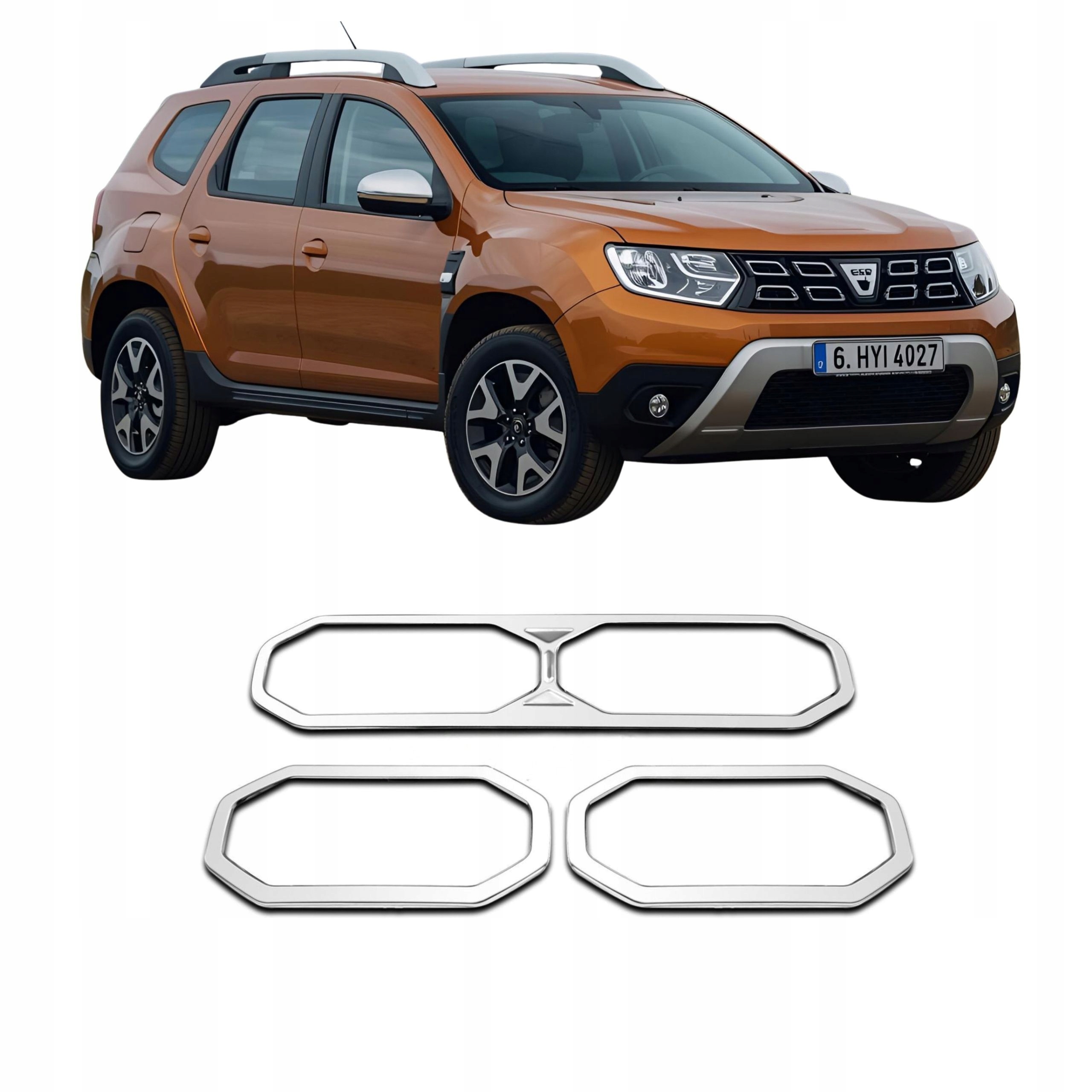 Krytky rámu na prívod vzduchu matné, chróm Dacia Duster 2024-