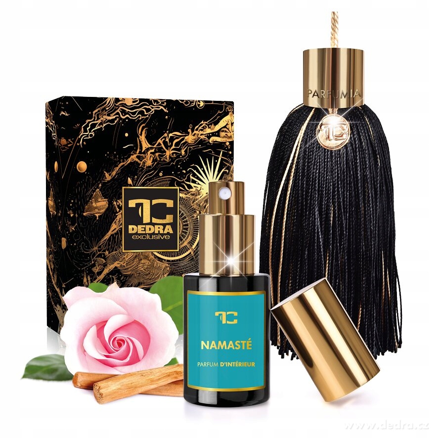 Levně Dedra Pompon luxusní vonný střapec s bytovým parfémem Namasté, 30 ml