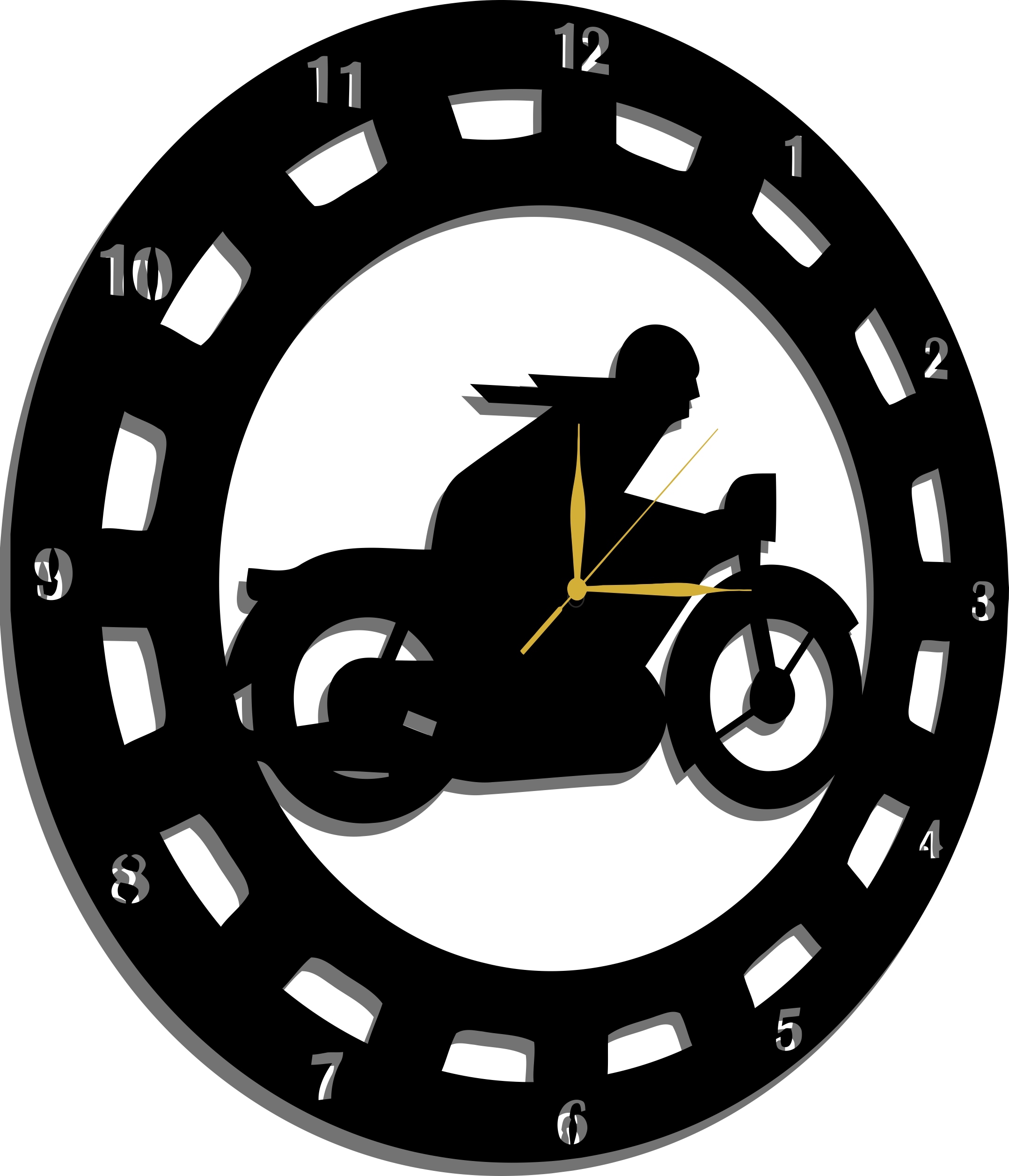 Hodiny Pro Motocyklistu Dárek 60 CM 3D