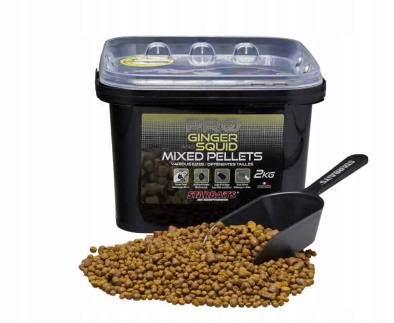 Starbaits Ginger Squid Pellet Mixed 2kg Łyżka