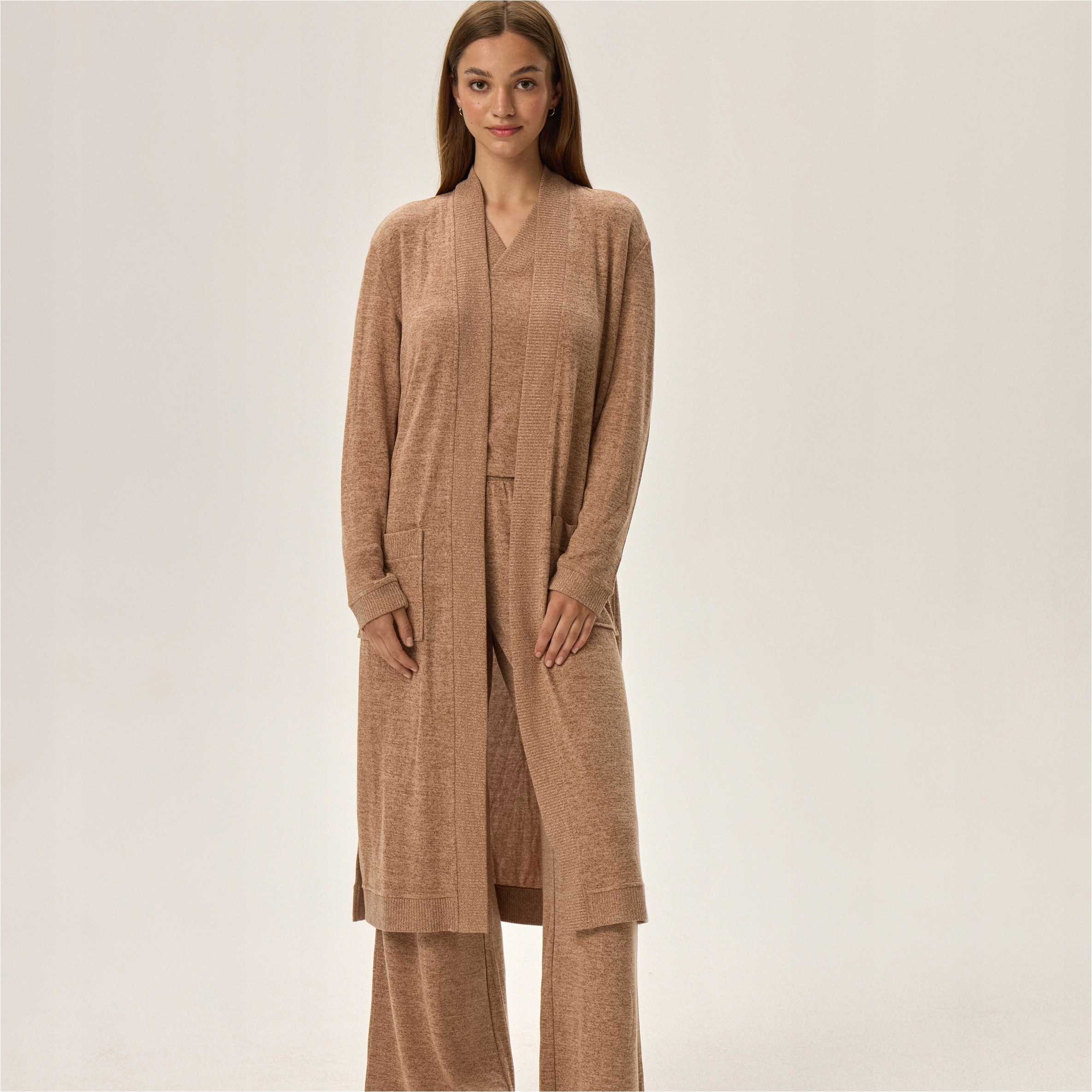 Dámský Župan Fudge 41948 Béžová L/XL polyesterová s vázáním