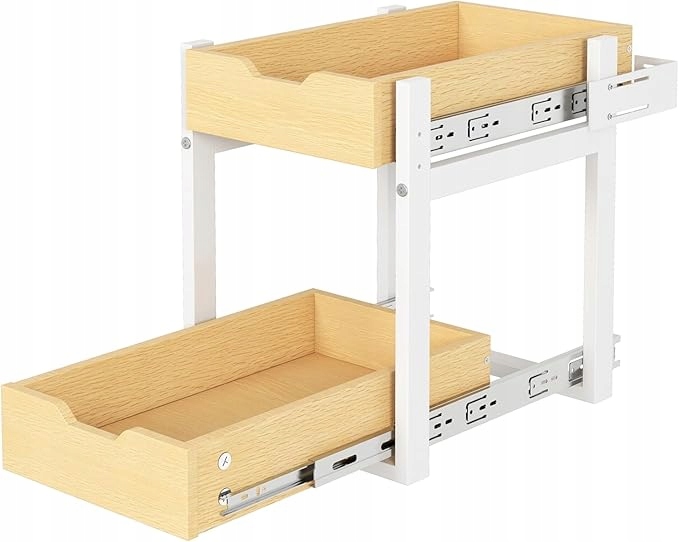 Organizer Kuchenny Livofloral Szuflady Wysuwana metal drewno 28 x 40 x 42