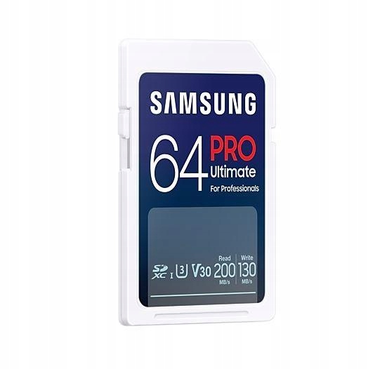 Samsung Sd Pro Ultimate 64GB Sd Memory Card Uhs-i U3 Full Hd 4K Uhd 200