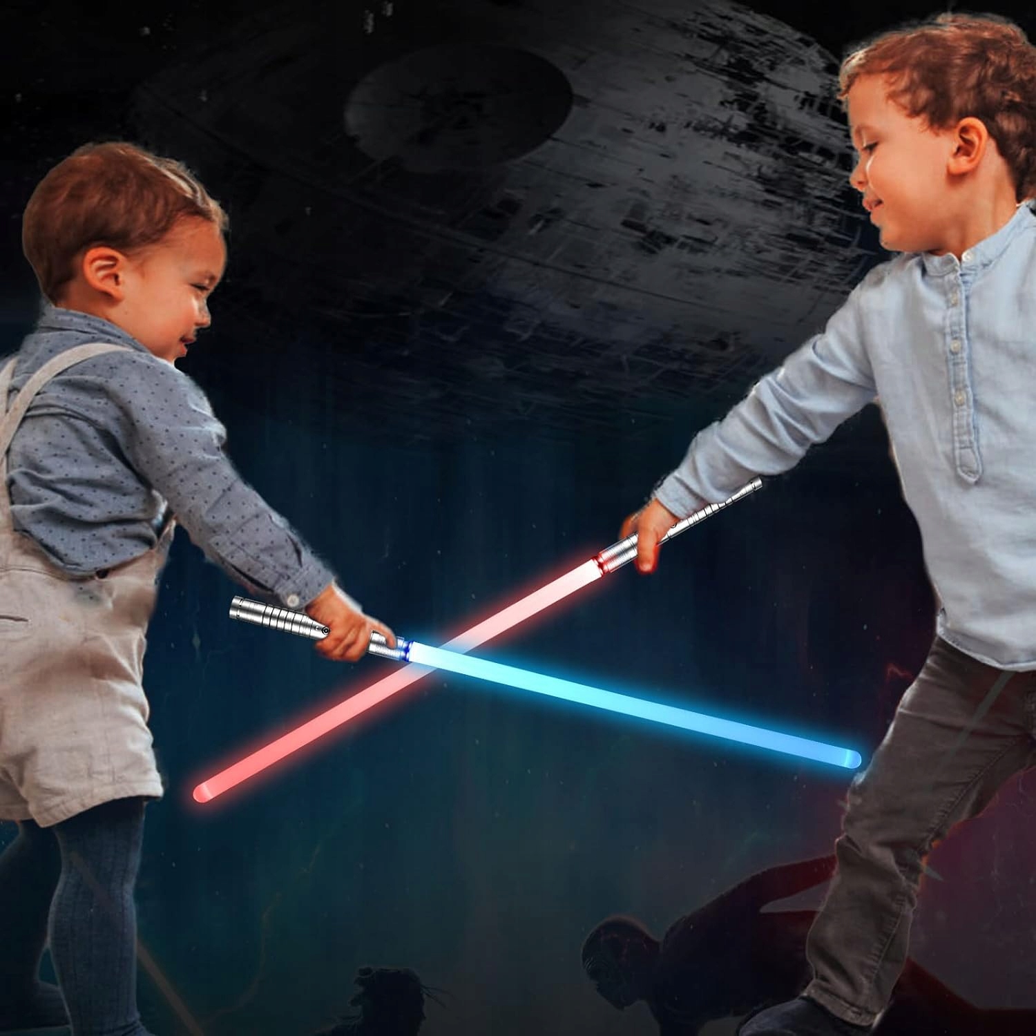 METAL MIECZ ŚWIETLNY ŚWIECĄCY WOJOWNIK Z DŹWIĘK 80cm Marka bez marki