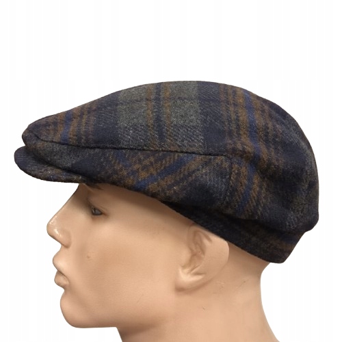 Rafael barevný pánský vlněný zimní klobouček, jarní, podzimní, kostkovaný