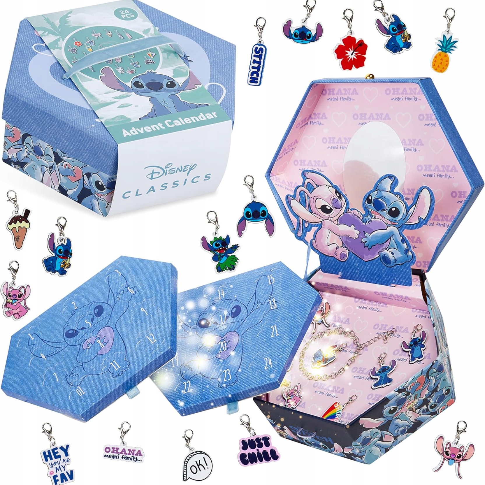 Адвент-календарь Disney Stitch, браслет и 23 шарма — фото 2
