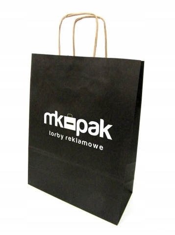 

Torba papierowa 24x10x32cm 200 sztuk z logo czarna