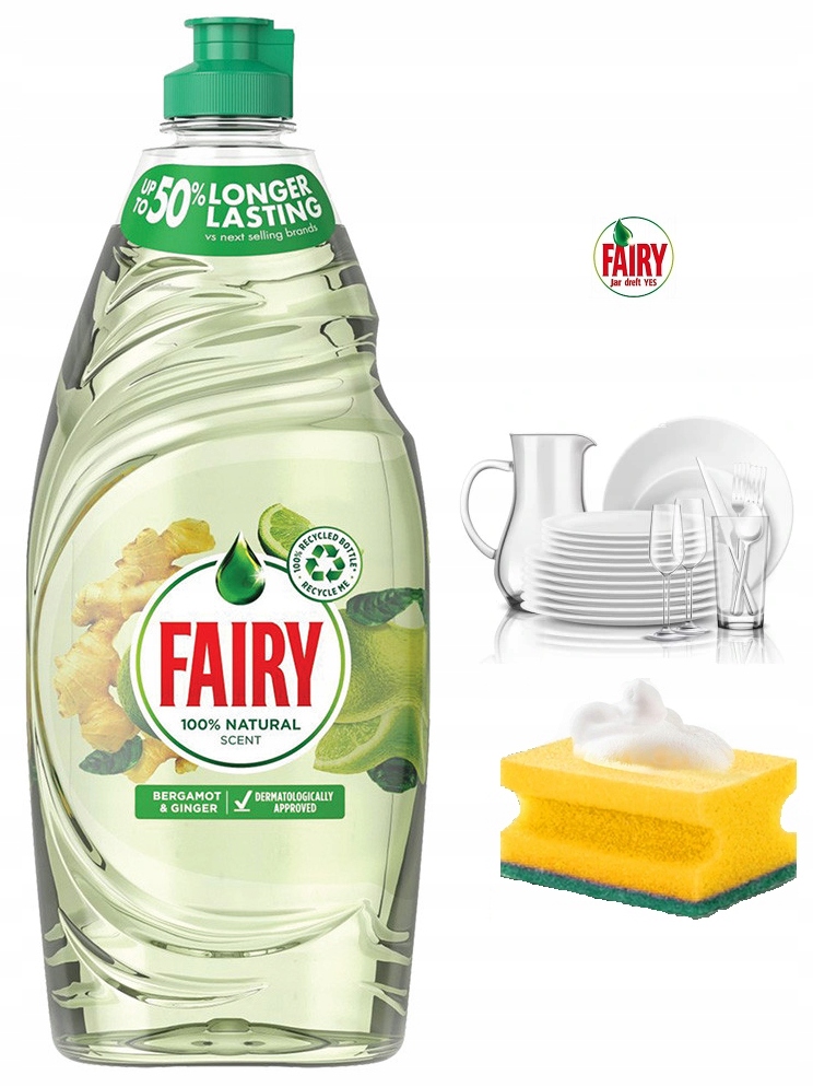 

Fairy Płyn do naczyń 625ml Bergamotka i Imbir