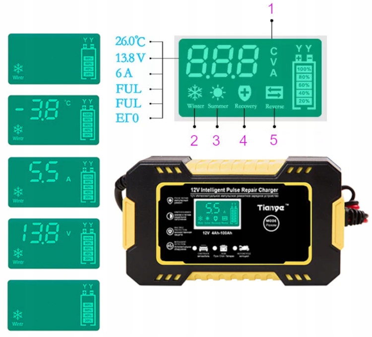 PROSTOWNIK SAMOCHODOWY ŁADOWARKA AUTOMAT 12V 6A Stan opakowania oryginalne