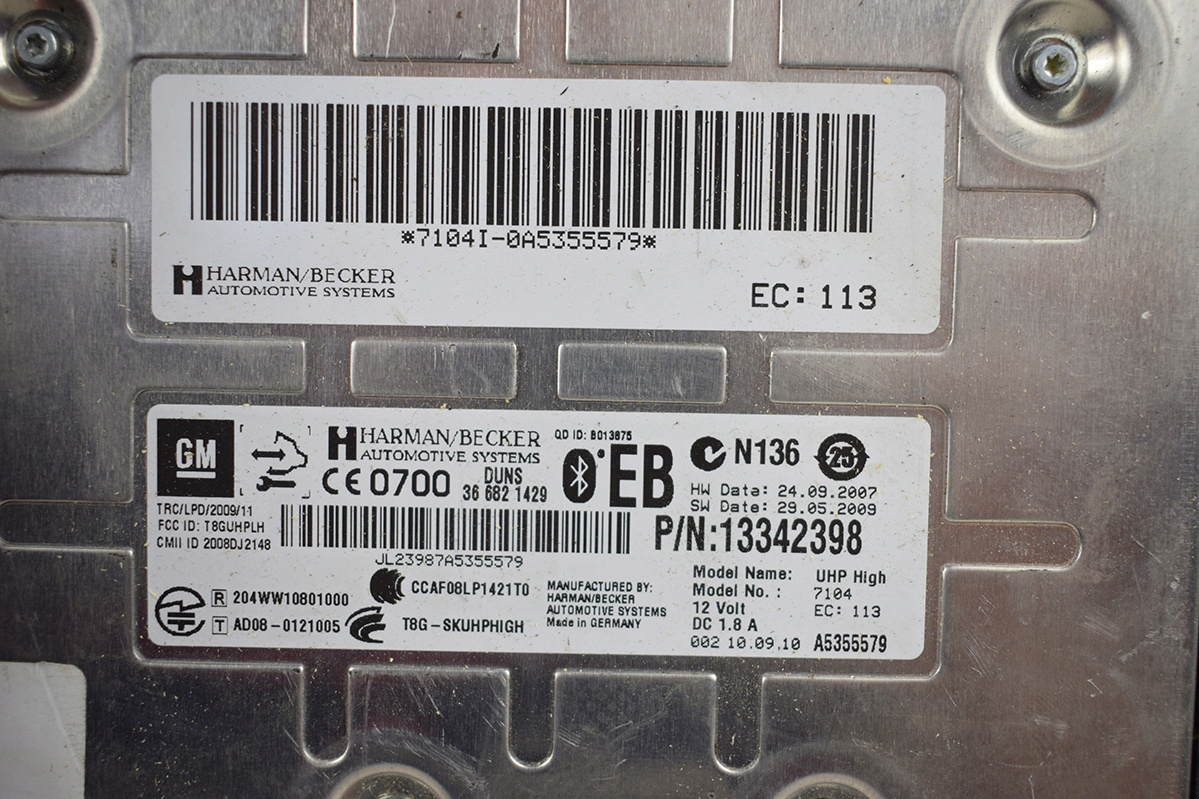 modulo Centralina BLUETOOTH OPEL INSIGNIA 13342398