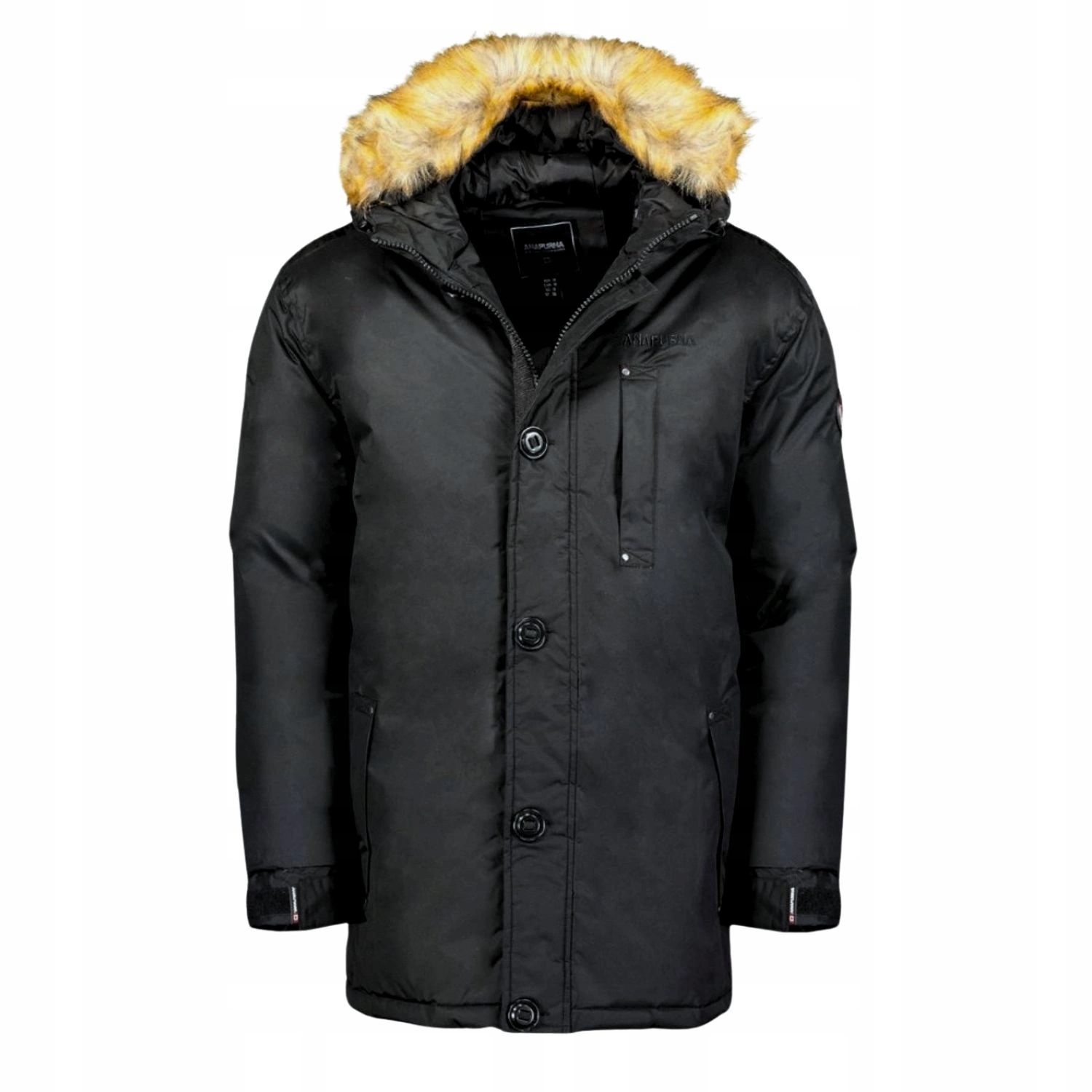 Pánská zimní péřová parka Anapurna s kapucí , teplá, černá vel. 3XL