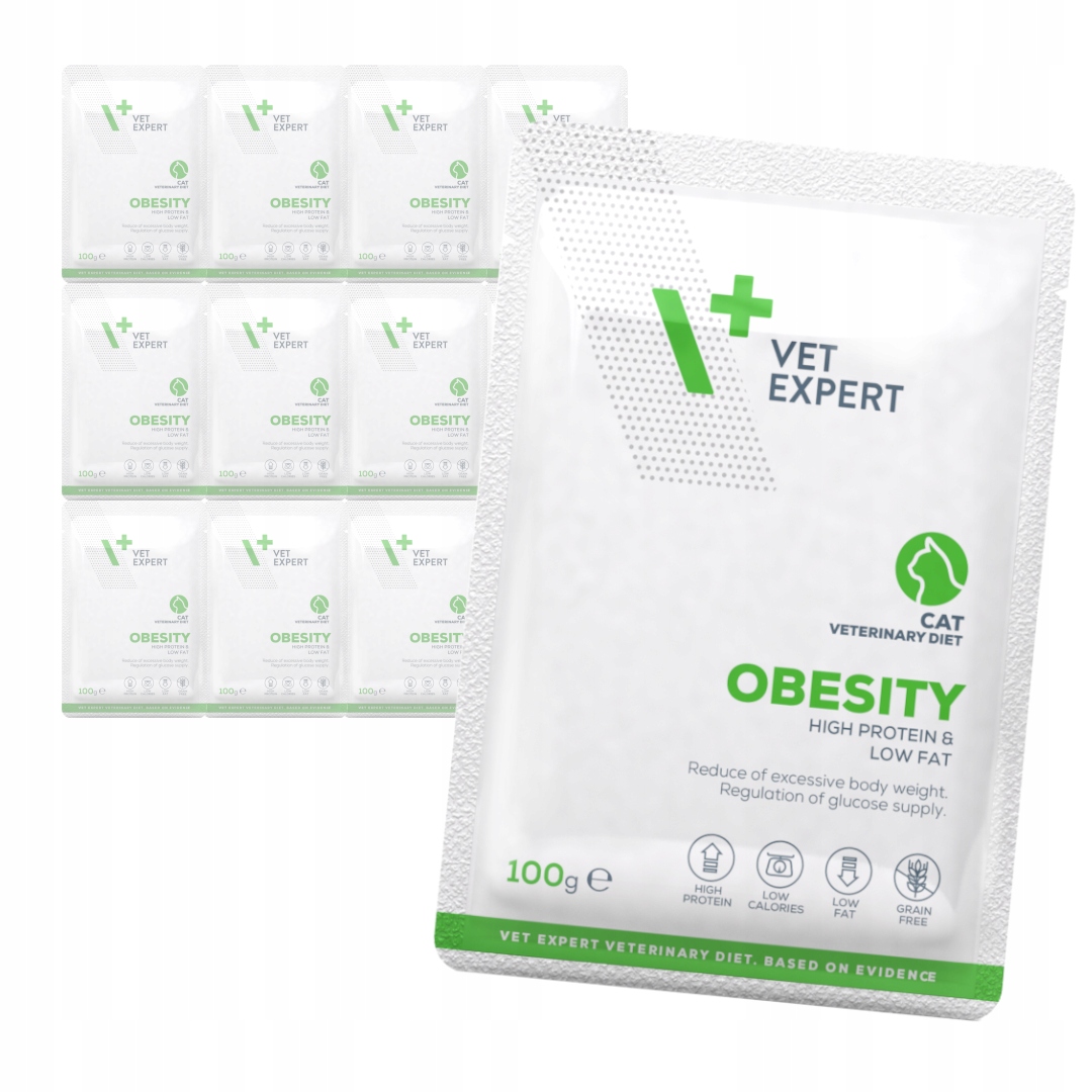 Levně VetExpert Veterinary Diet Obesity 12x100g mokré veterinární Krmivo Pro Kočky