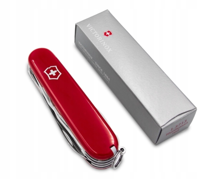 SCYZORYK SZWAJCARSKI Huntsman 1.3713.3 RED 15 funkcji KORKOCIĄG! Marka Victorinox