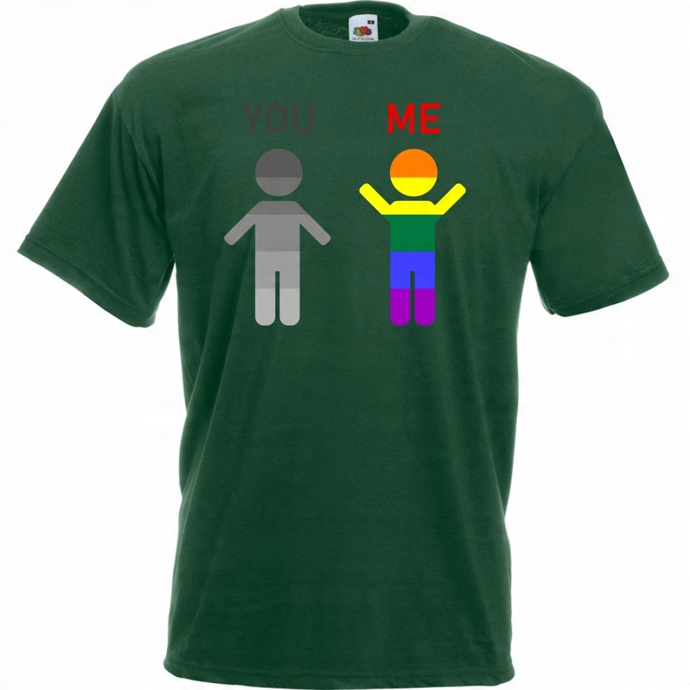 

Koszulka lgbt tęcza marsz równości XL butelkowa