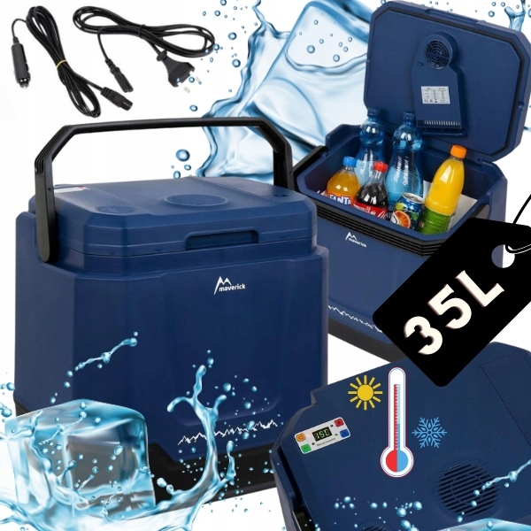 Velká Cestovní Turistická Lednička Na Piknik Elektrická Topení Do Auta 35 L