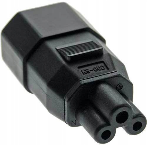 Przejściówka Iec C14 na Iec C5 typu „trefoil", napięcie 230 V, 10 A