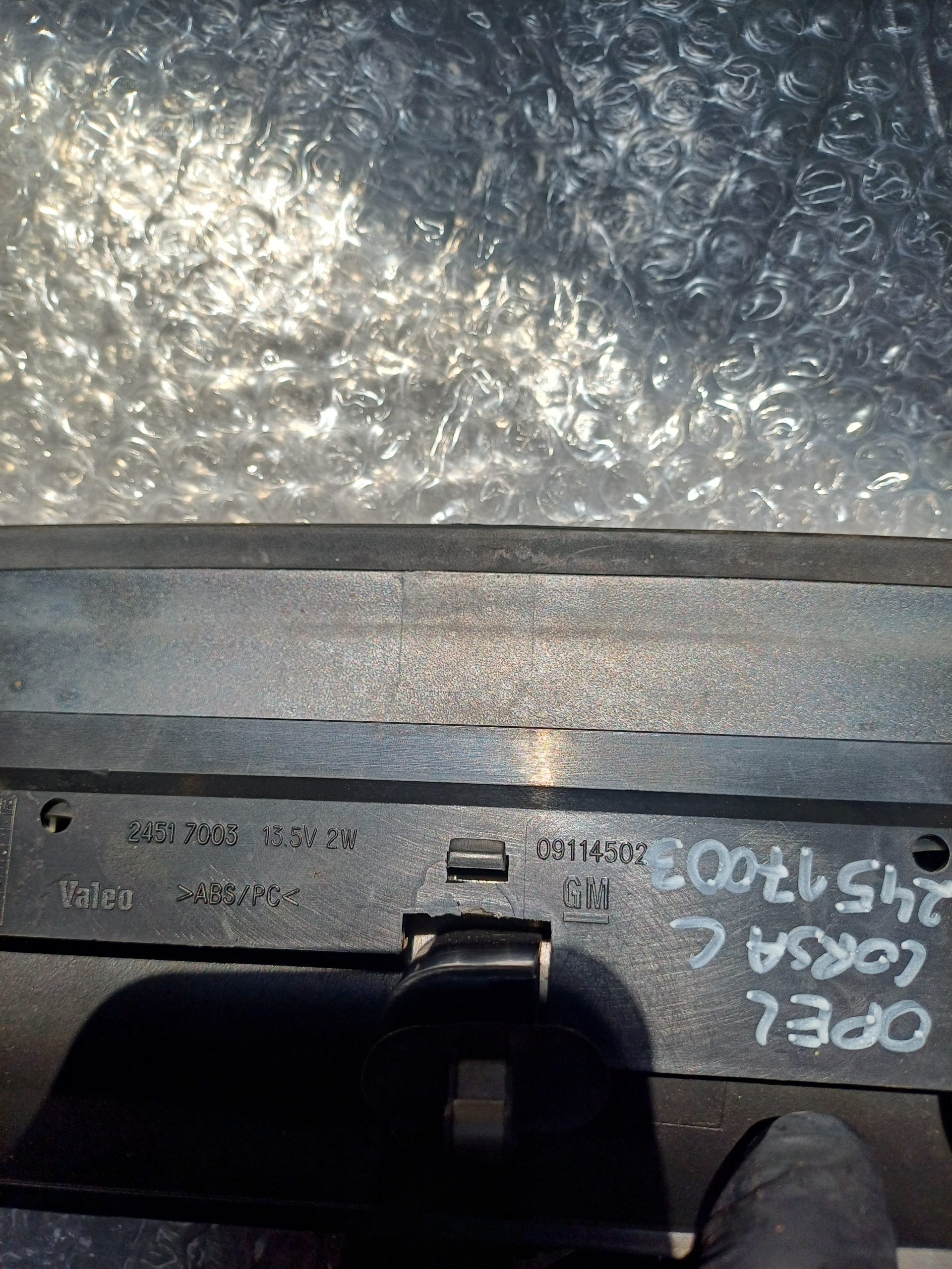 light STOP STOPU OPEL CORSA C 24517003