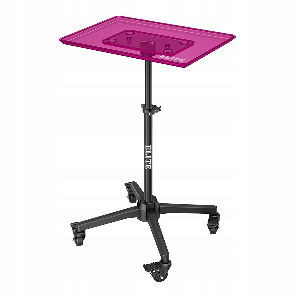 Elite Premium Tattoo Tray Pomocník Pro Tetování Růžová Na kolečkách