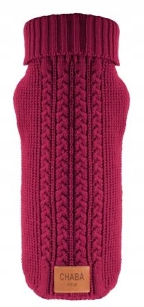 Levně Svetr Pro Psa Golf Wear Chaba Velikost S Bordó Teplé Zimní Oblečení