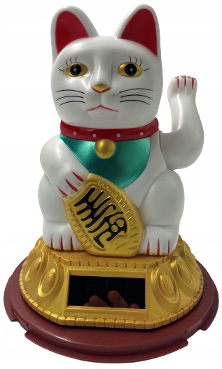 

Solarny Japoński Kot Maneki-Neko Chiński Lucky18cm