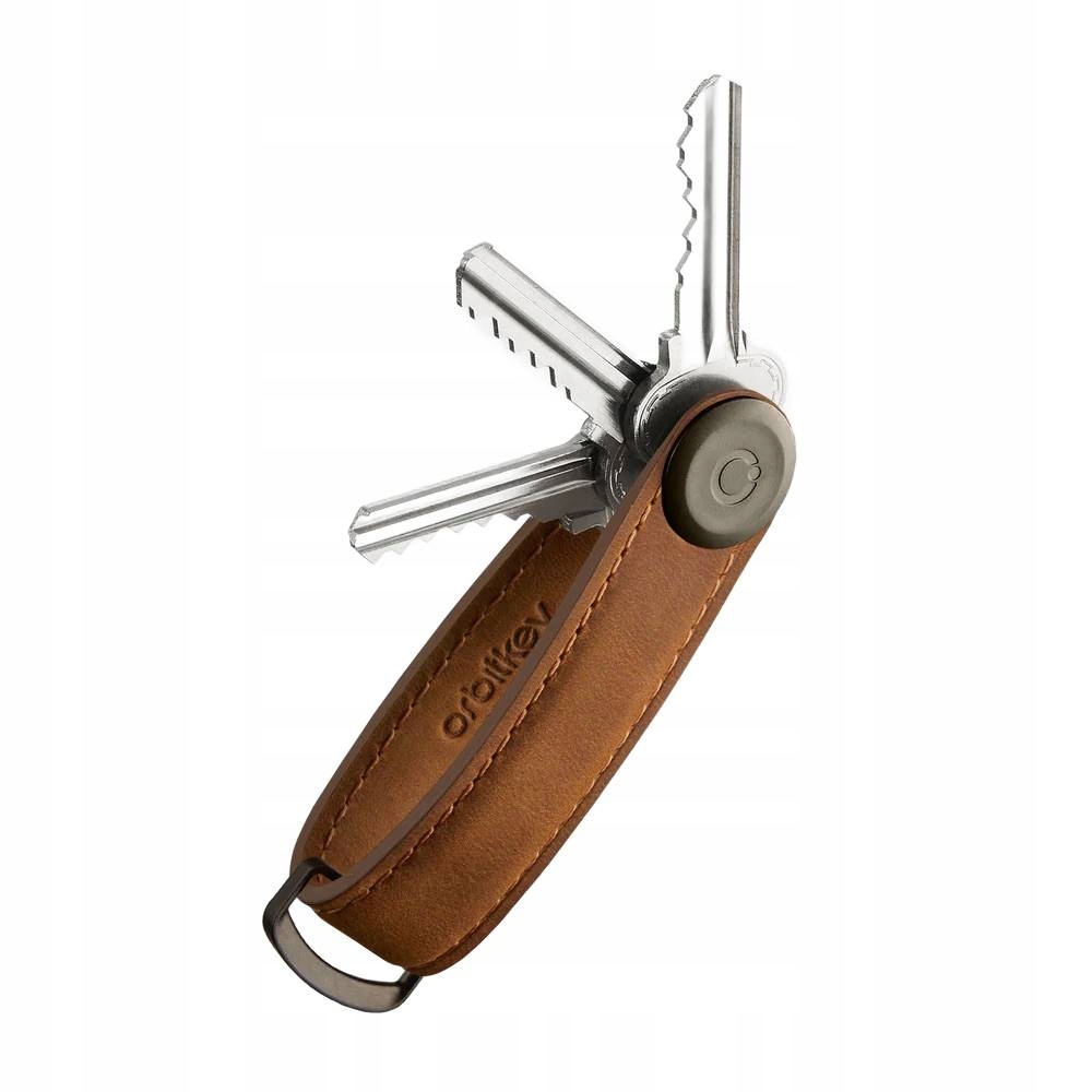OrbitKey Organizér Pouzdro na klíče z kůže Crazy-Horse Chestnut Brown
