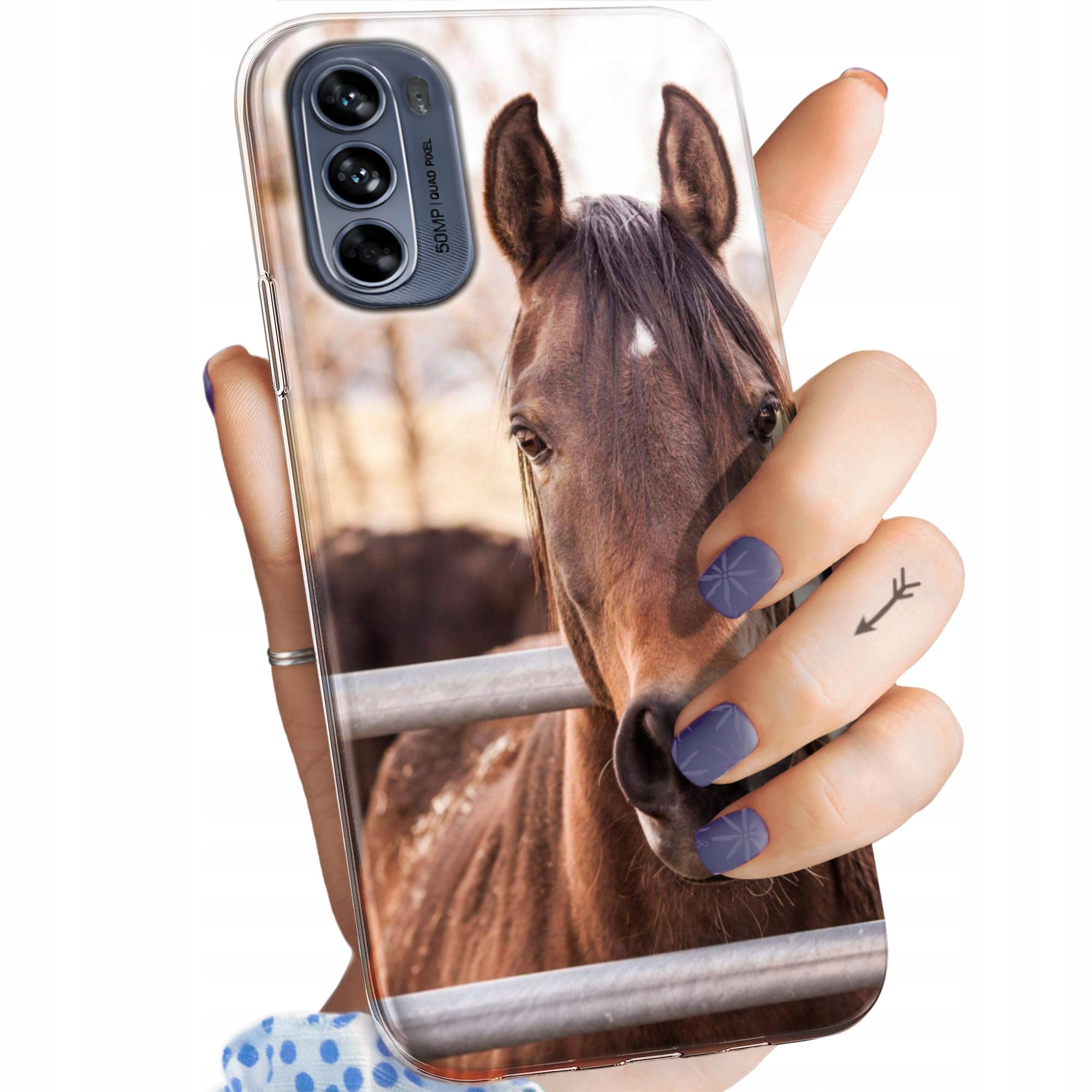 Etui Do Motorola Moto G62 5G Konie Kuce Pegazy Obudowa Pokrowiec Case
