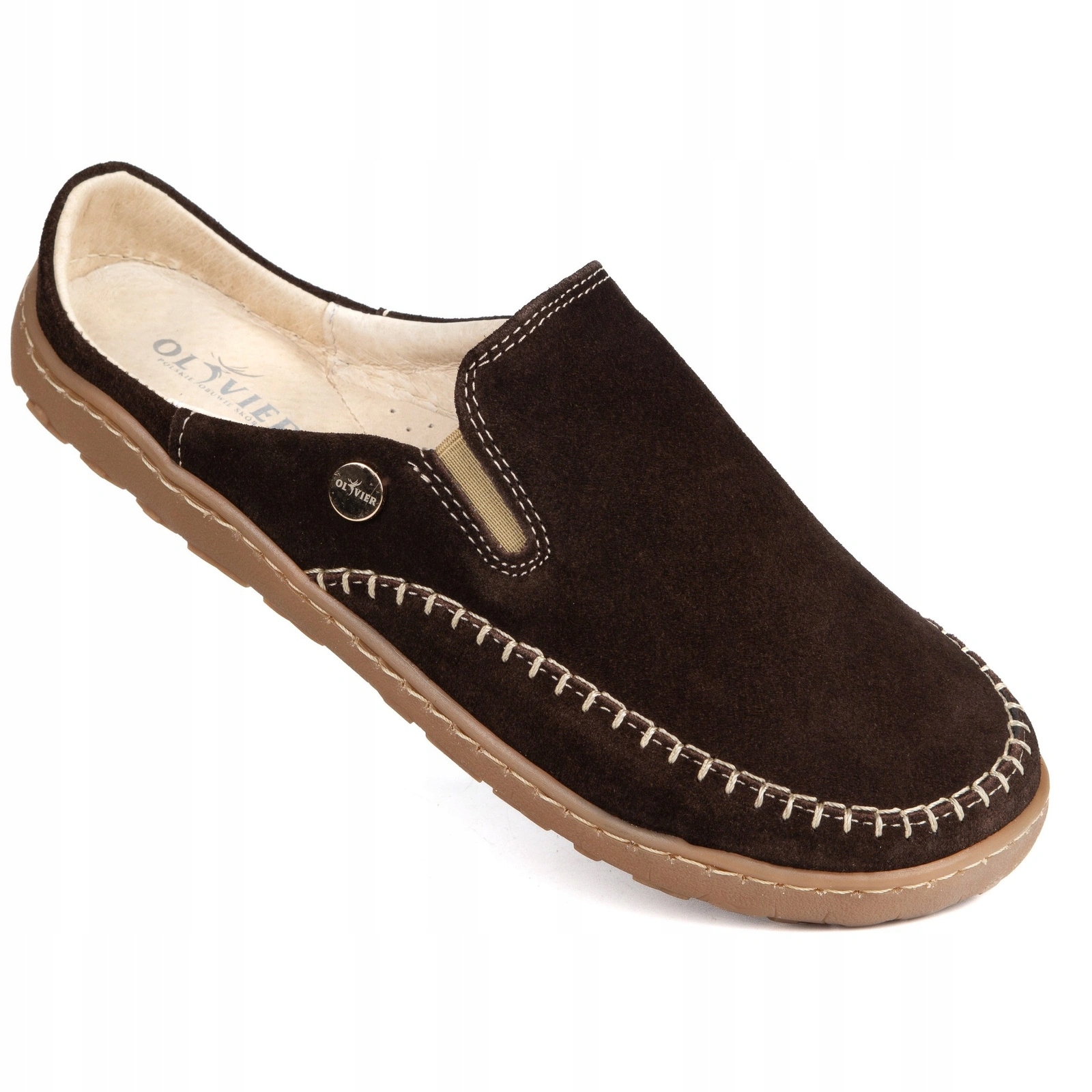 Boty Barefoot Nazouváky nazouvací kožené Olivier Milo hnědé 36