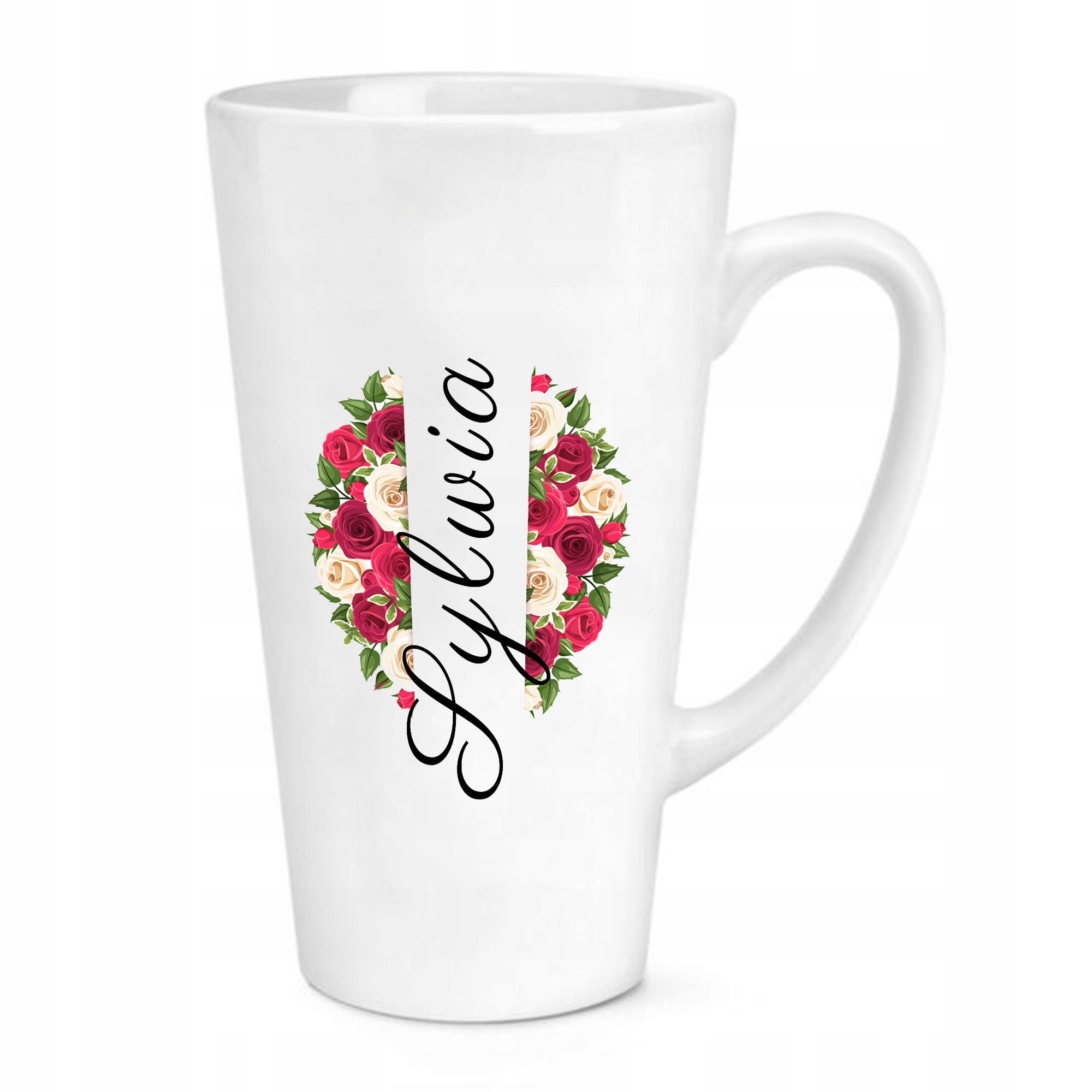 

Kubek Biały Latte Duży imię Sylwia prezent+gratis