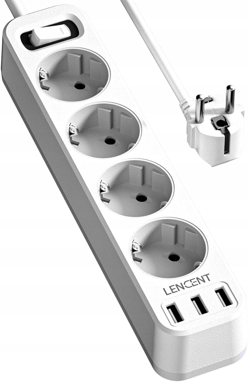 Ochranná Protipřepěťová Ochrana Proti Přetížení 4000 W 4 Zásuvky 3 Usb