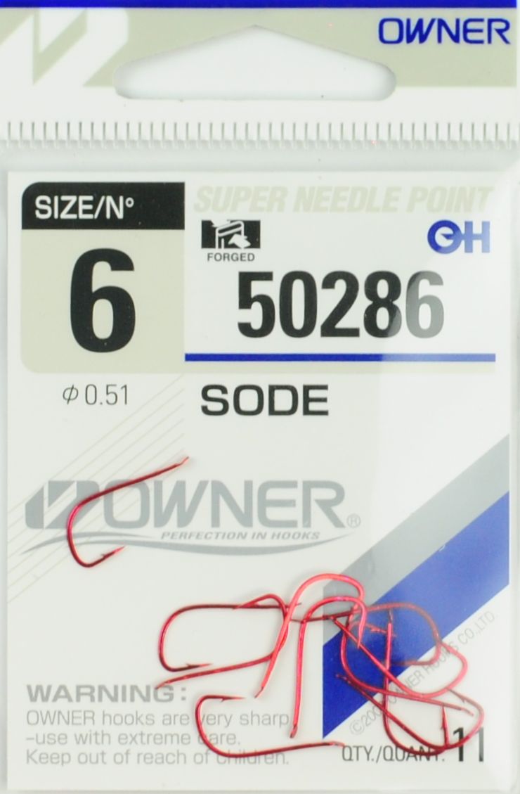 Nr 6 Haczyki 50286 Sode Owner Czerwone Haczyk