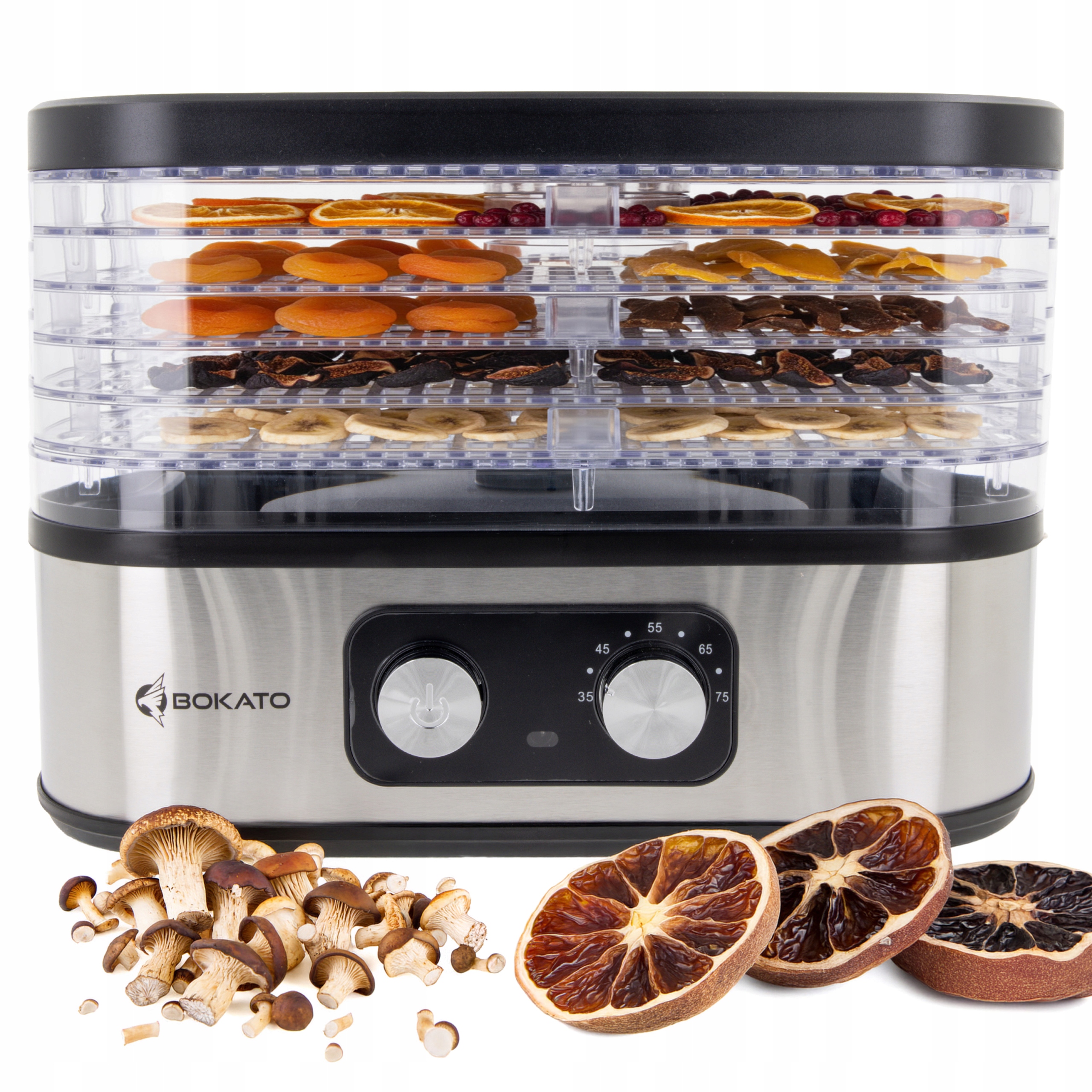 Sušička Hub A Ovoce Zeleniny 5 Úrovní Sušení 400 W Bokato KEL264