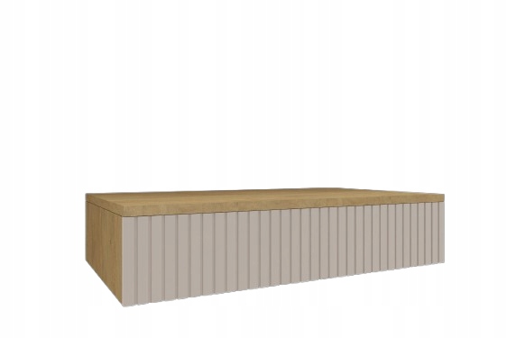 Konsola wisząca płytka Riva Dąb kamienny kaszmir front ryfle 70x20x15