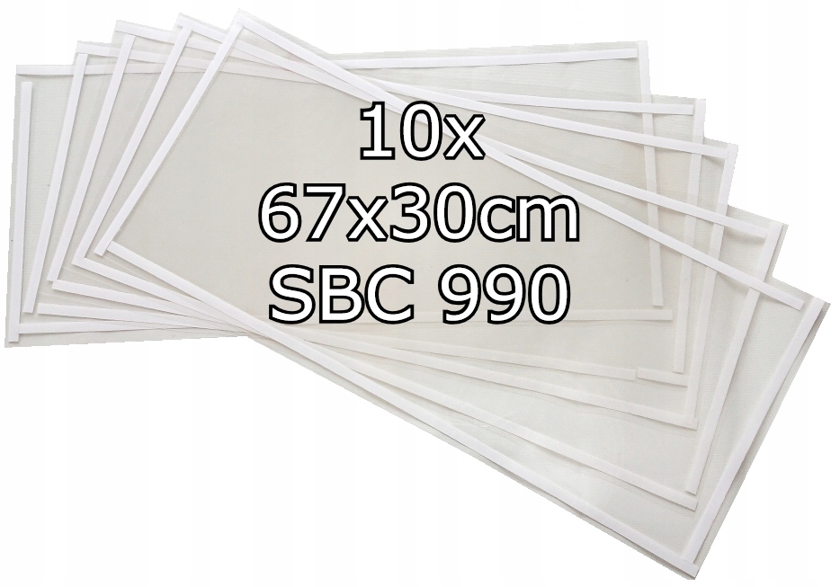 10 x Folia Ochronna 67x30 Na Szybę Do Piaskarki 990L Folie Piaskarka